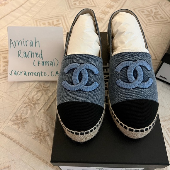 Size 36  21S Chanel denim espadrilles, pristine condition - Picture 7 of 9